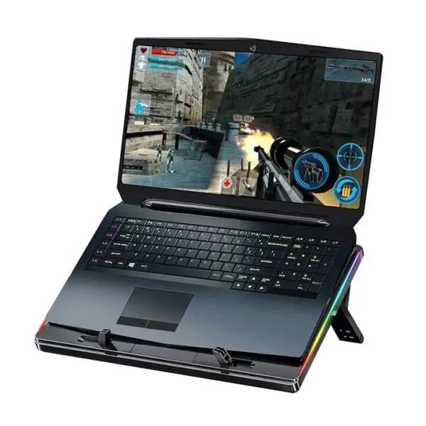 پایه خنک کننده لپ تاپ کول کلد CoolCold F4 | کول پد کم‌صدا و سبک - Image 4