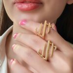 انگشتر ژوپینگ طرح هندسی
