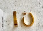 gold-steel-minimal-matte-hoop-earrings