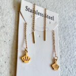 گوشواره بخیه ای طرح تاج