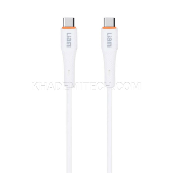 کابل شارژ دو سر تایپ سی لیامی مدل LIAMI CA-LM55 60W سفید طول 1 متر - Image 3