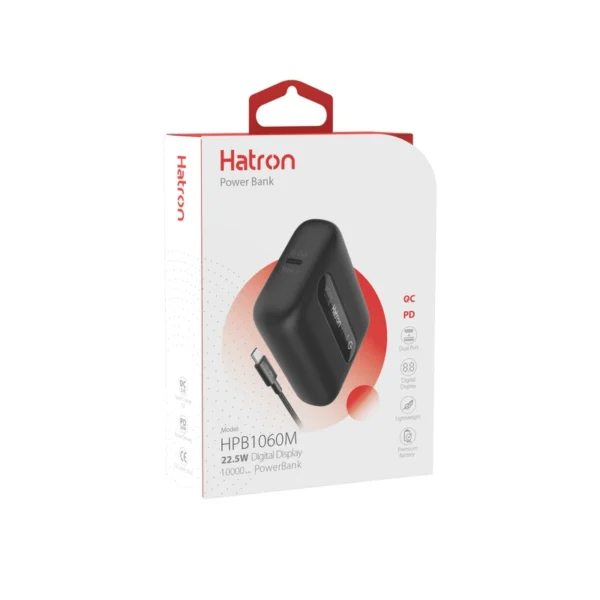 پاوربانک هترون مدل HPB1060M - ظرفیت 10000 میلی‌آمپر ساعت - Image 3