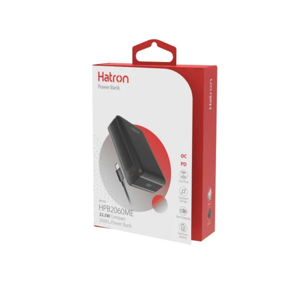 پاوربانک هترون مدل HPB2060ME ظرفیت 20000 میلی آمپر ساعت - Image 2