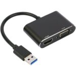 مبدل Type-C به HDMI و VGA کی نت مدل K-COUC30HV با رزولوشن ۴K