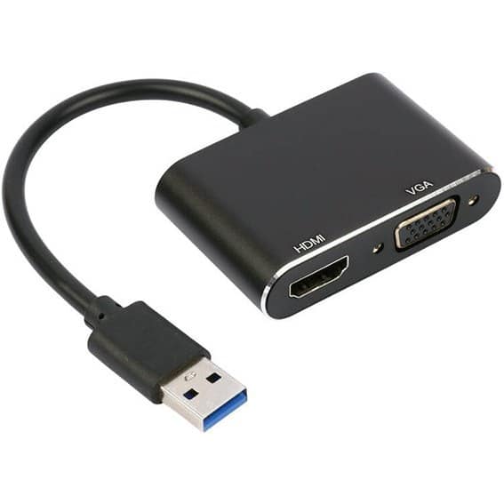 مبدل Type-C به HDMI و VGA کی نت مدل K-COUC30HV با رزولوشن ۴K